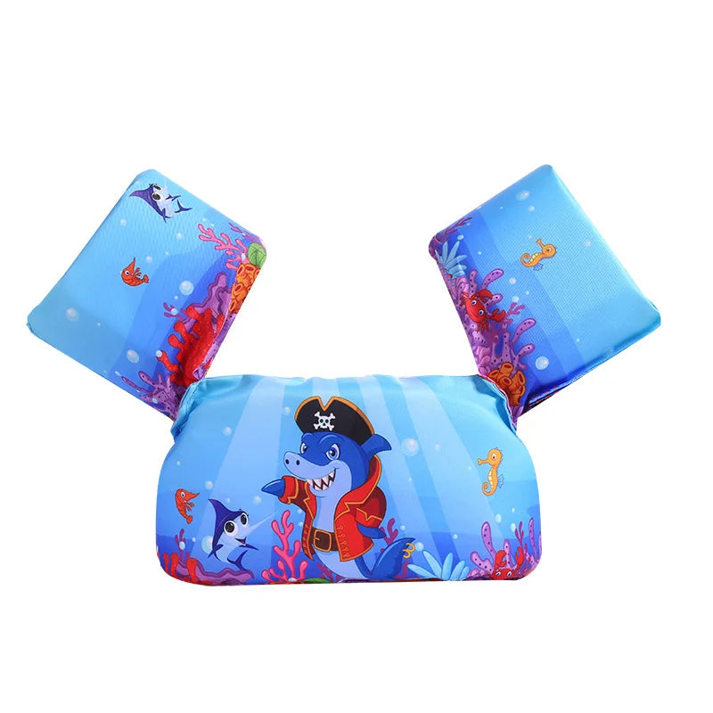 Adjustable Baby Swimming Life Jacket - Cartoon Foam Arm Sleeves with Safety Float Ring for Pool Training