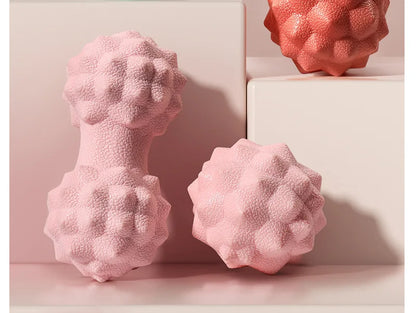 Dual-Texture Fascia Massage Ball Set - Peanut & Round Design for Deep Tissue Relief