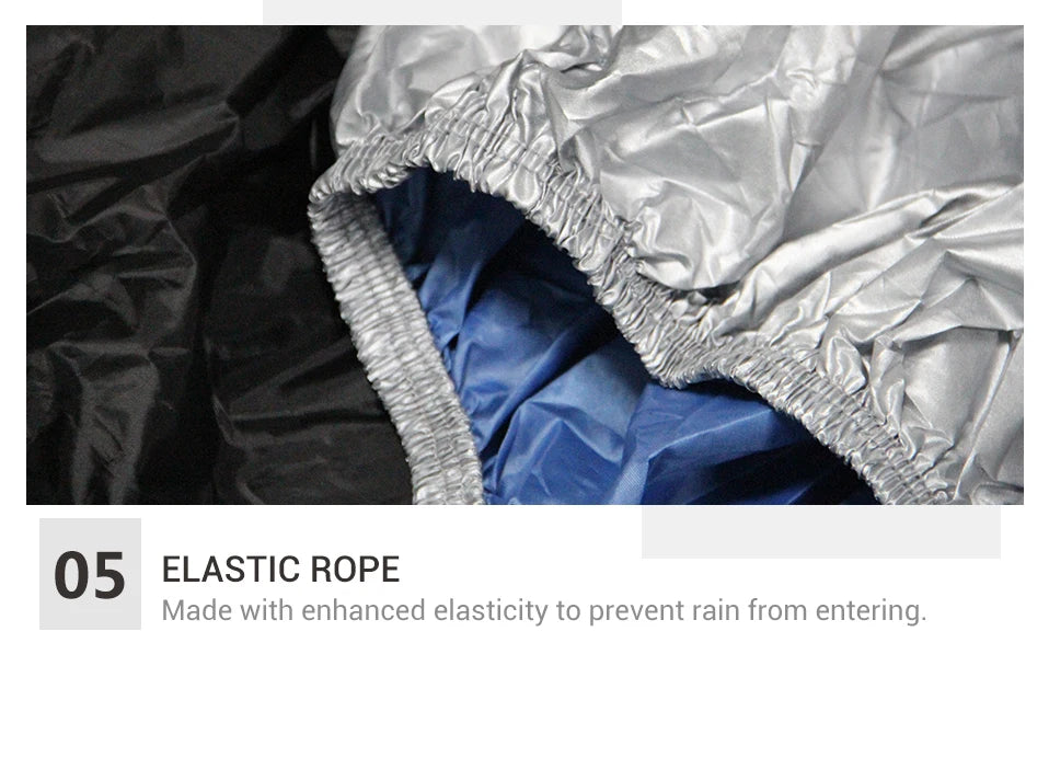 All-Season Waterproof Motorcycle Cover - UV Protection, Dustproof, Indoor/Outdoor for Motorbikes & Scooters