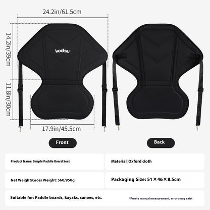 SUP Paddleboard Seat - Adjustable Padded Backrest for Kayaking, Canoeing & Fishing (Waterproof & Foldable)