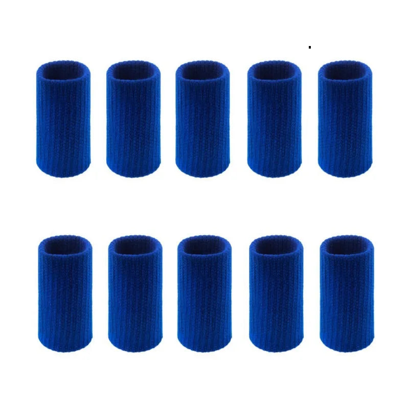 Athletic Finger Support Sleeves - 10 Pack Compression Guards for Basketball, Volleyball, Gym & Sports