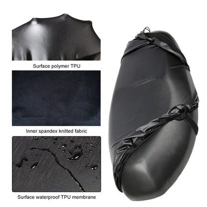 Waterproof PU Leather Motorcycle Seat Cover - Anti-Scratch Cushion Protector for Motor Scooters