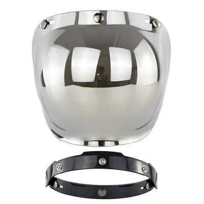 Retro Motorcycle Helmet Bubble Visor - Anti-Fog UV Protection HD Lens for Open Face Half Helmets