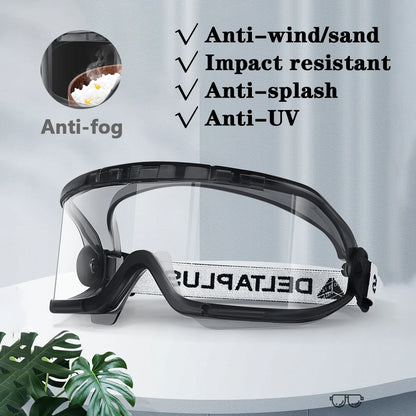Large Field Safety Goggles UV Protection Anti-Fog Windproof Riding Glasses Anti-Splash Anti-Shock for Welding Polishing Sports