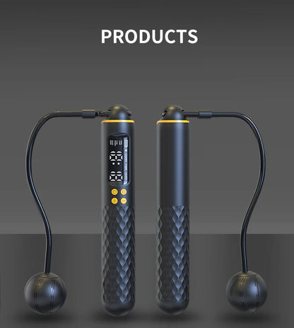 USB Rechargeable Smart Jump Rope - Digital Wireless Calorie Counter with Adjustable Length