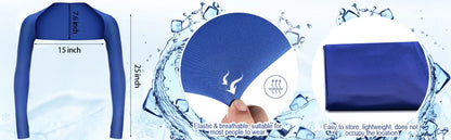 Ice Silk Cooling Arm Sleeves - Ultra-Thin UV Protection Long Gloves for Outdoor Golf & Sports | Breathable Sun Protection Hand Cover