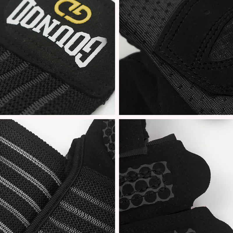 GOUNOD Breathable Anti-Slip Weightlifting Gloves with Wrist Support - Professional Gym Gloves for Bodybuilding, Powerlifting & Fitness Training