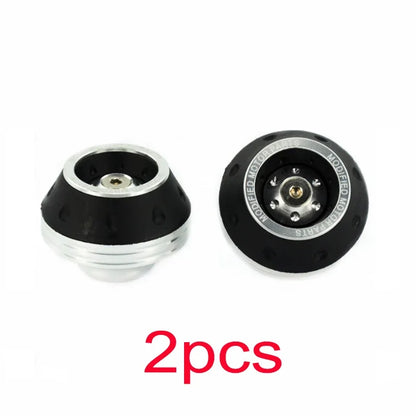 Motorcycle Front Fork Crash Protectors - 2/4Pcs Universal Alloy Wheel Protection Slider Cups for Motocross