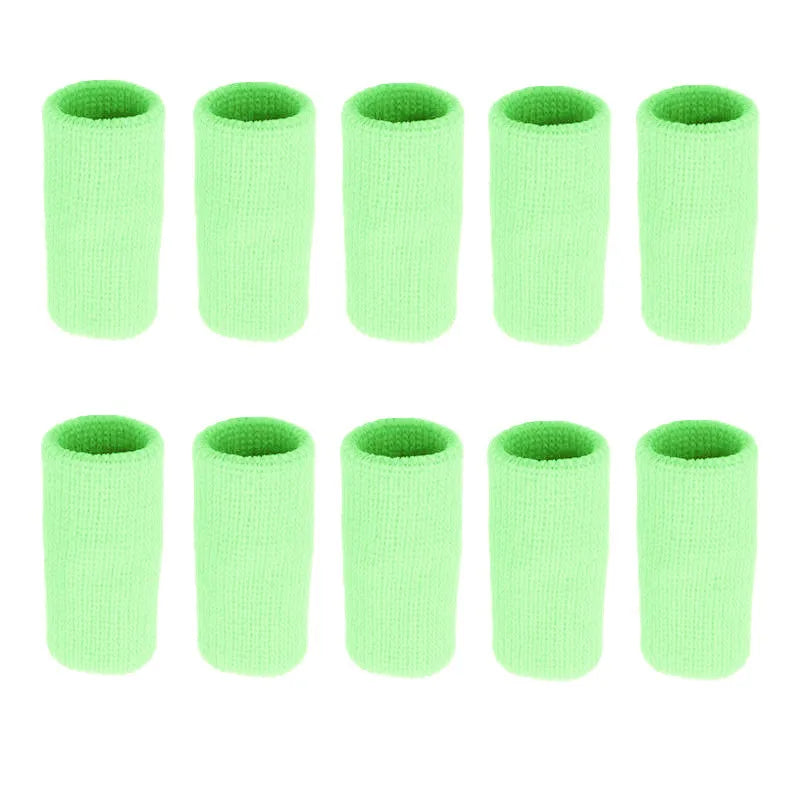 Athletic Finger Support Sleeves - 10 Pack Compression Guards for Basketball, Volleyball, Gym & Sports