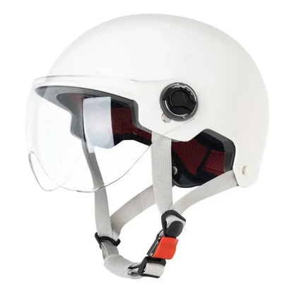 3C Certified Bicycle Safety Helmet with Goggles - Half Helmet for Men, Women, Adults & Children, Electric Bicycle & Motorcycle, Cartoon Design