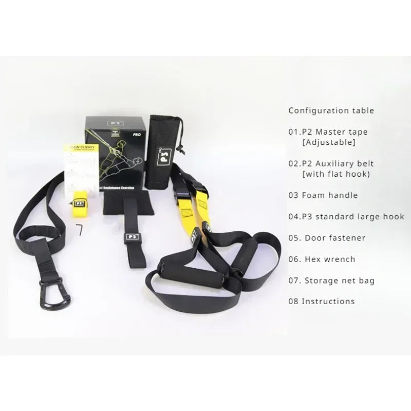 Suspension Training Strap System – Adjustable Full Body Resistance Bands for Strength and Fitness