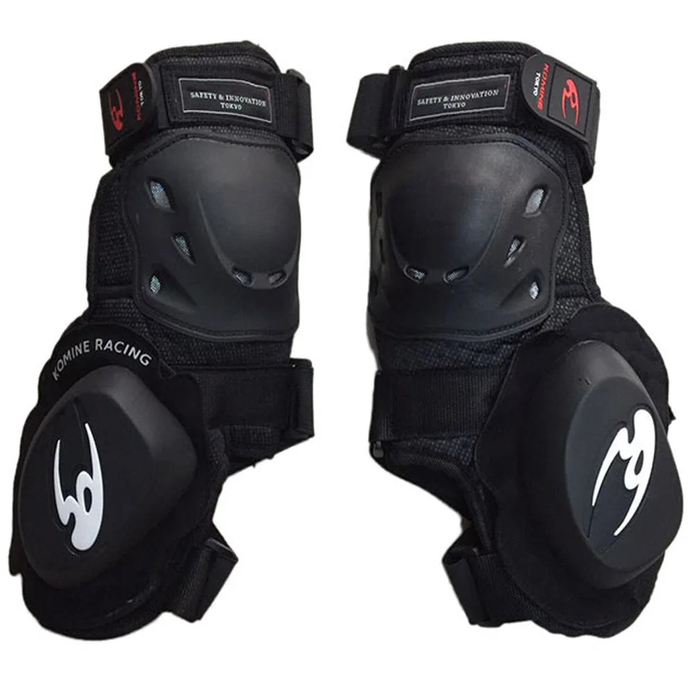 Komine SK-652 Motorcycle Knee Pads - Anti-Fall Slider Protectors for Track and Highway Riding