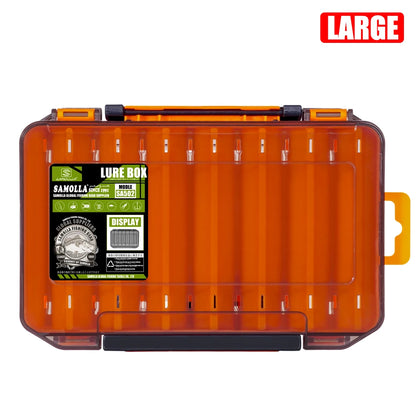SAMOLLA Dual-Compartment Fishing Tackle Organizer - Premium Compact Storage Box for Lures, Hooks & Baits with Durable Construction