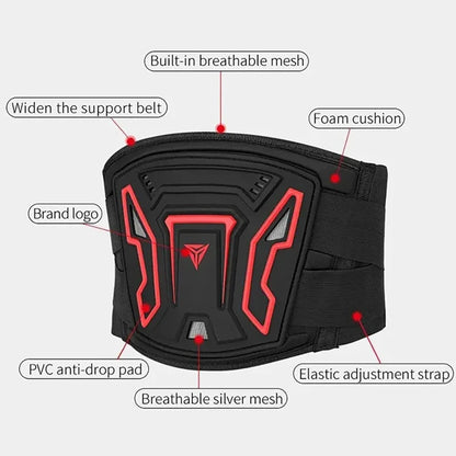 Professional Motorcycle Waist Protector - Adjustable Breathable Motocross Cycling Guard Belt