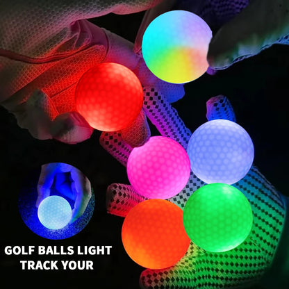 Night Glow Golf Balls - 6 Pack Impact-Activated High-Visibility Balls for Nighttime Play