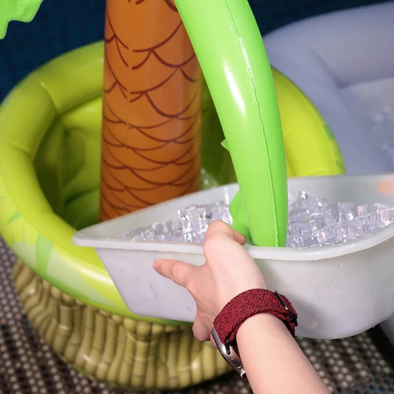 Tropical Palm Tree Inflatable Cooler - Pool Party Drink Holder