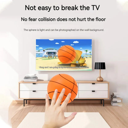 Silent Foam Basketball - 18cm Indoor Safe Soft Squeezable Ball - No Noise Training Toy for Kids