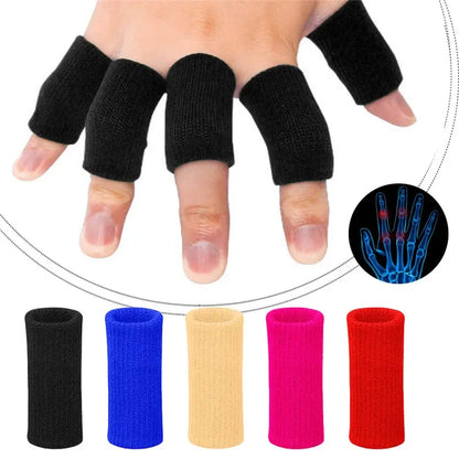 Athletic Finger Support Sleeves - 10 Pack Compression Guards for Basketball, Volleyball, Gym & Sports