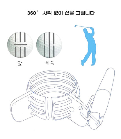Precision Golf Ball Line Marker Tool - Golf Ball Marking Stencils with Color Markers & Alignment Accessories