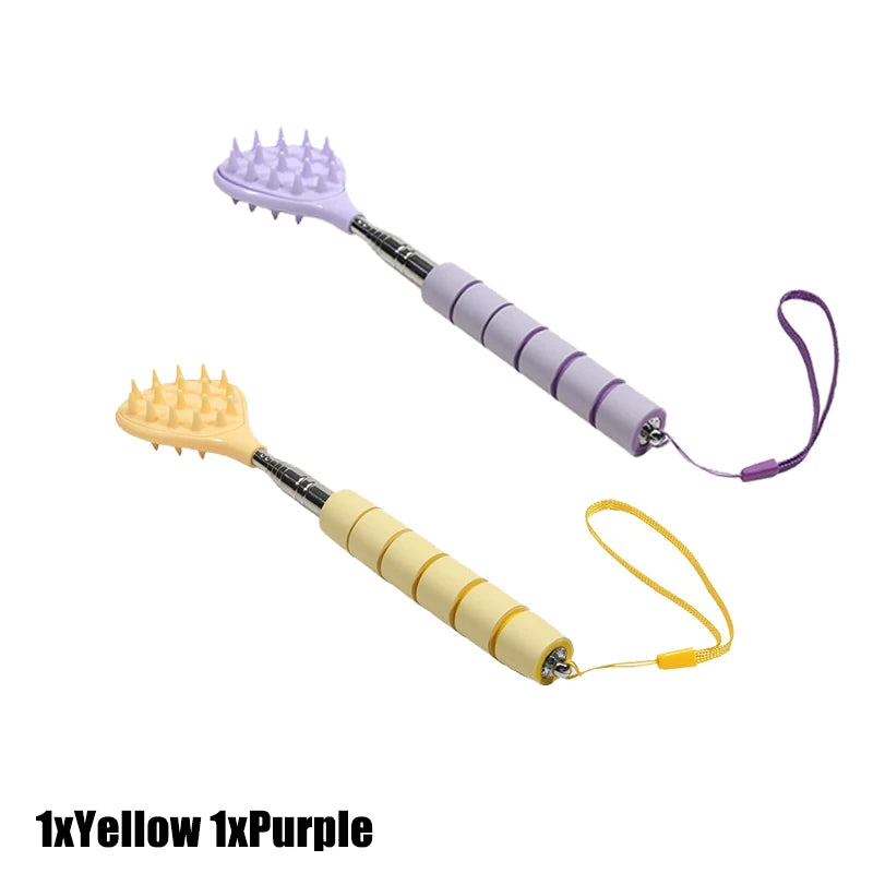 Retractable Dual-Spike Back Scratcher & Massage Tool