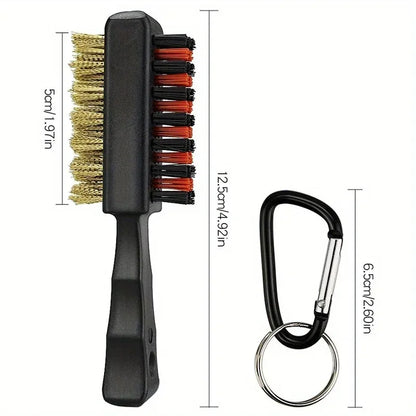 Golf Club Groove Cleaner Brush with Carabiner Clip