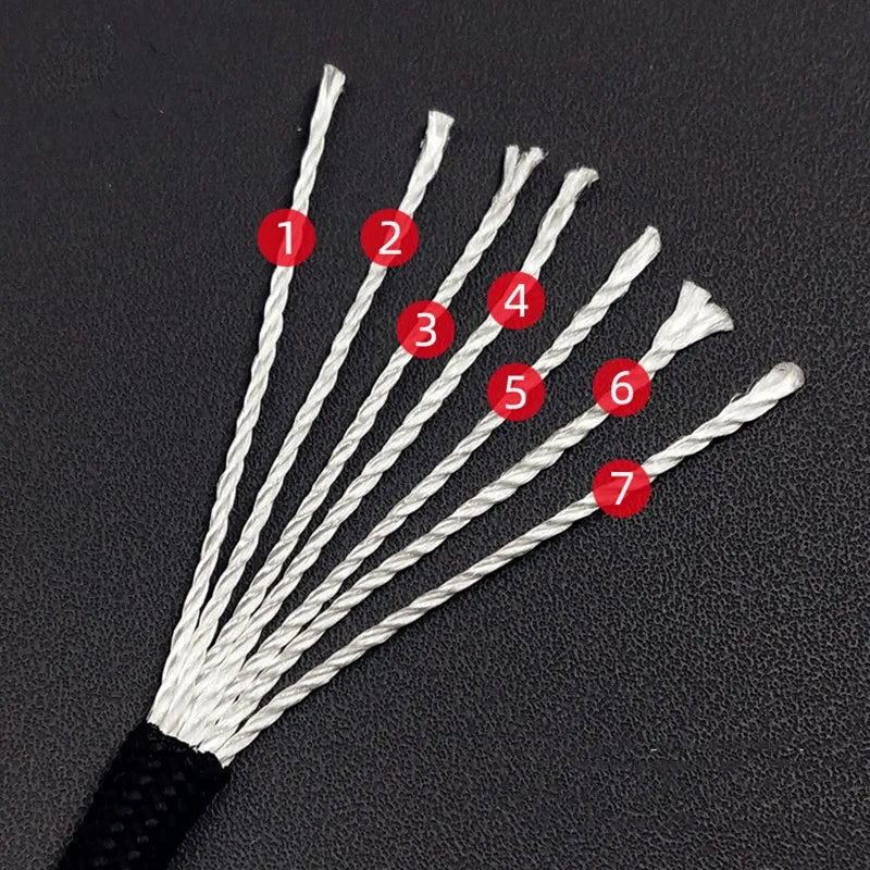 7 Cores 550 Paracord Cord - 5-15-30 M Dia.4mm For Outdoor Camping Survival Lanyard Parachute Rope Hiking Tent Accessories