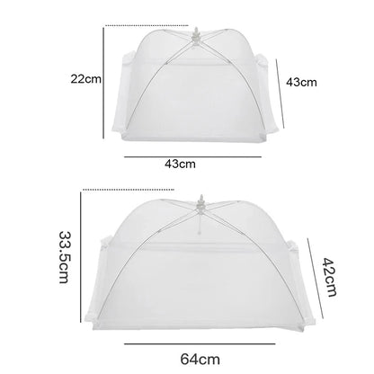 Foldable Mesh Food Covers - Washable Insect Proof Dish Protection for Kitchen Tables (3-Pack)