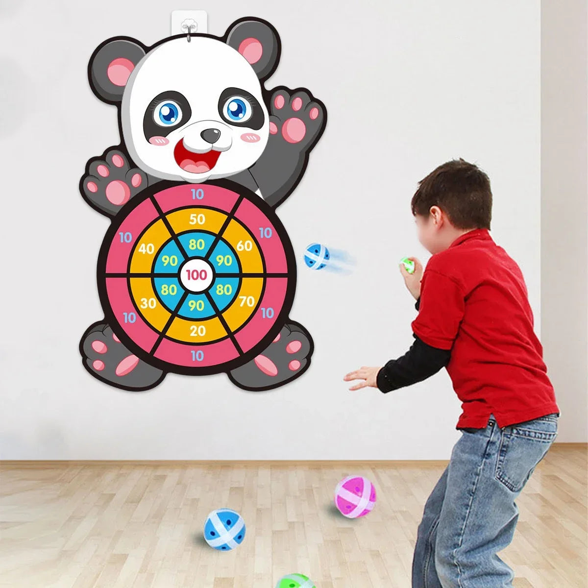 Jungle Animal Dart Plate Board - Panda Safari Birthday Party Favors for Kids