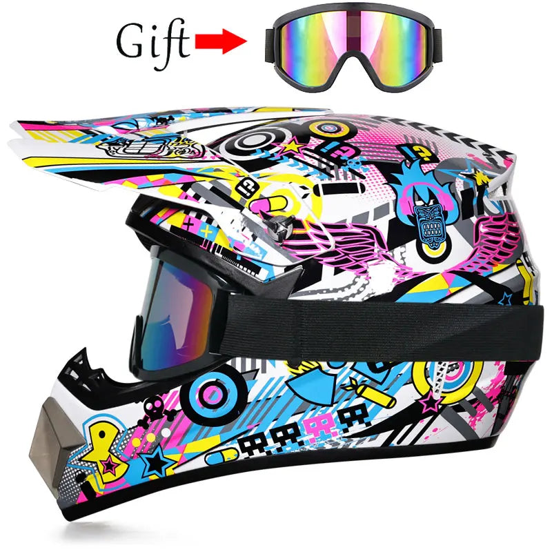 Children's Off-Road Motorcycle Helmet - Downhill AM DH Cross Bike Motocross Helmet