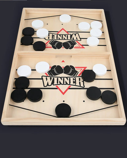 Fast-Paced Table Hockey Desktop Battle Game - Interactive Parent-Child Chess Board Puzzle Sling Toy for Children Party Winner