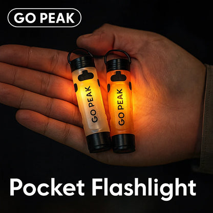 USB Rechargeable LED Mini Flashlight - Gopeak Pocket Keychain Torch with 5050 Chip, Long Endurance for Outdoor Hiking Camping Emergency Trail