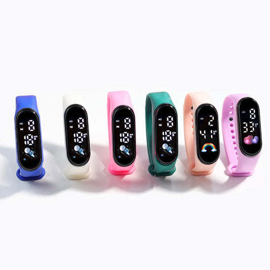 Kids Digital Smart Watch - Waterproof Sports Fashion Watch for Boys and Girls with Silicone Band