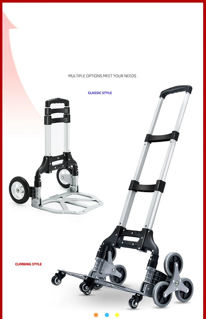GIANXI Aluminum Alloy Folding Shopping Cart - Lightweight Stair Climbing Grocery Trolley