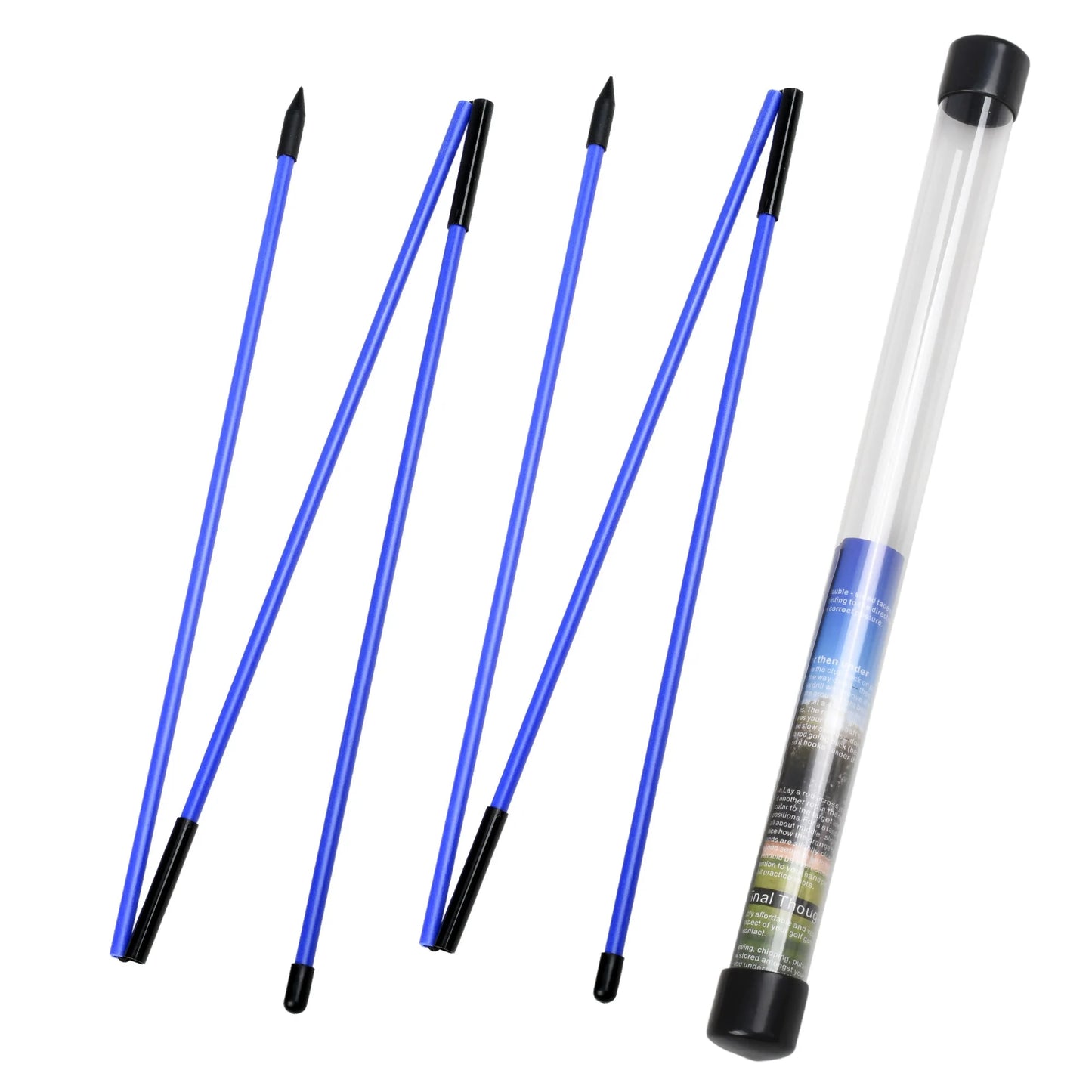 Golf Alignment Sticks - 2 Sets of 48inch Practice Rods - Collapsible & Portable - 6 Colors Available
