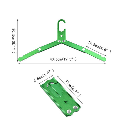 Portable Aluminum Alloy Folding Hanger - Space-Saving Coat Drying Rack for Camping and Travel