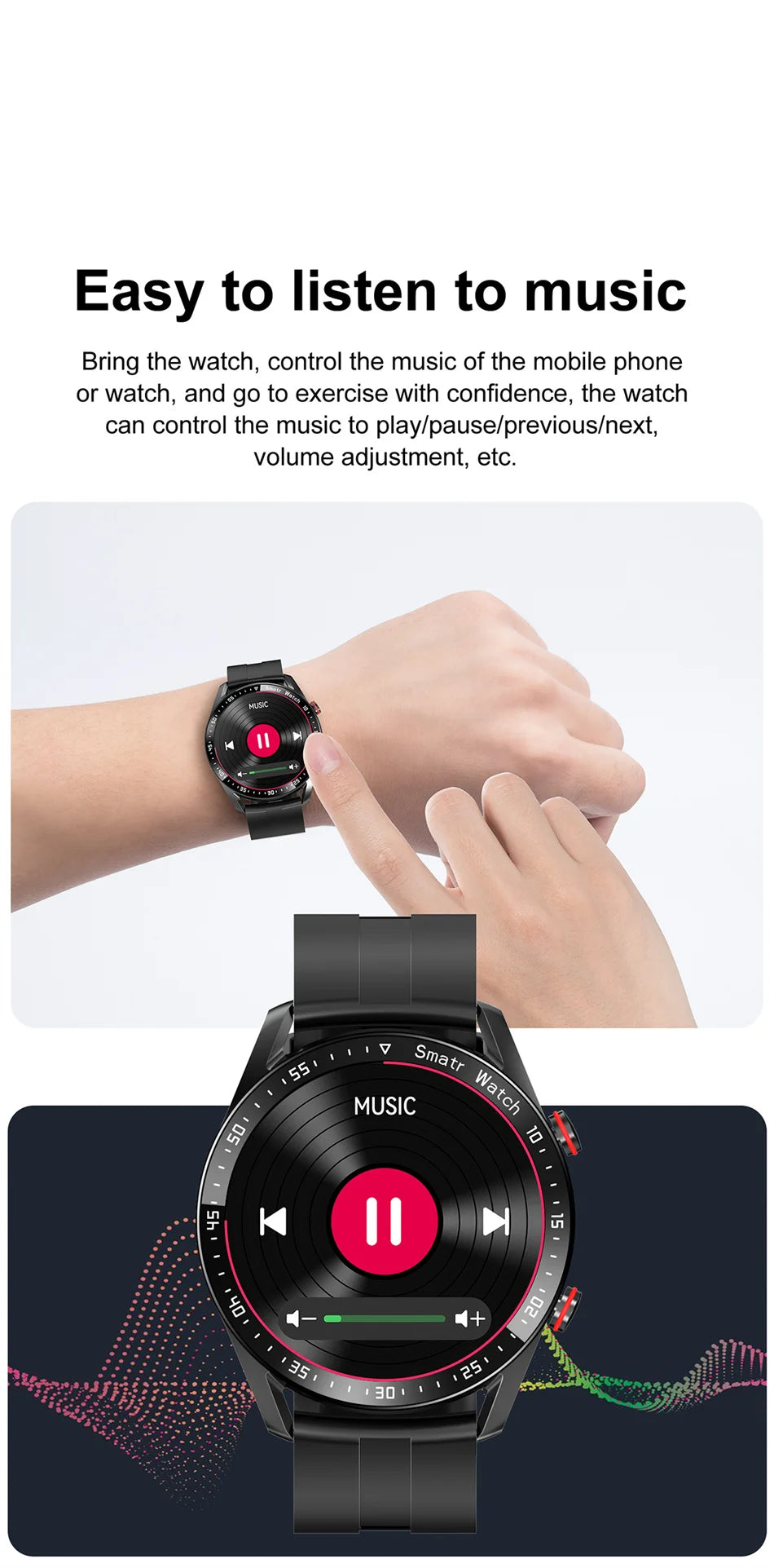 GT Series Smart Watch - HD Screen with Bluetooth Call, GPS Tracker, Heart Rate Monitor & IP68 Waterproof for Men & Women