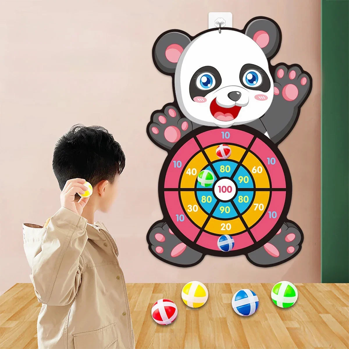 Jungle Animal Dart Plate Board - Panda Safari Birthday Party Favors for Kids