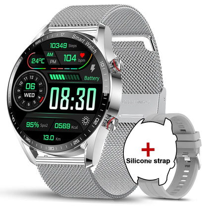1.53" Full Touch Screen Smart Watch - Multi-Sport Mode with ECG+PPG, Waterproof & Bluetooth Call