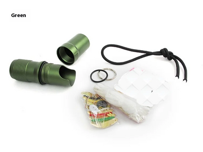 Waterproof Survival Storage Capsule - 3-in-1 Emergency Container for Pills/Matches/Gear with Sealed Design for Outdoor Adventures