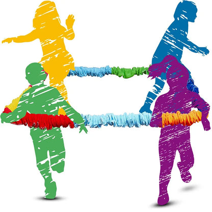 Kids Elasticity Rope Circle - Outdoor Team Building Sport Game for Running & Push Activities | Children's Sensory Entertainment Toy