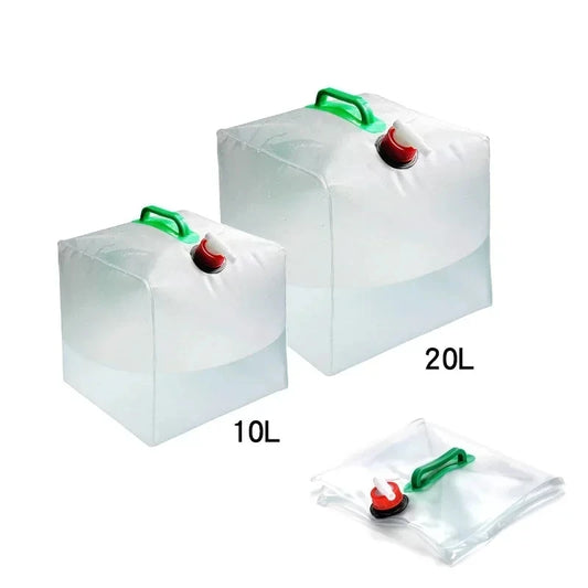 Large Capacity Portable Folding Water Container - Outdoor Camping Kettle & Plastic Bucket Equipment