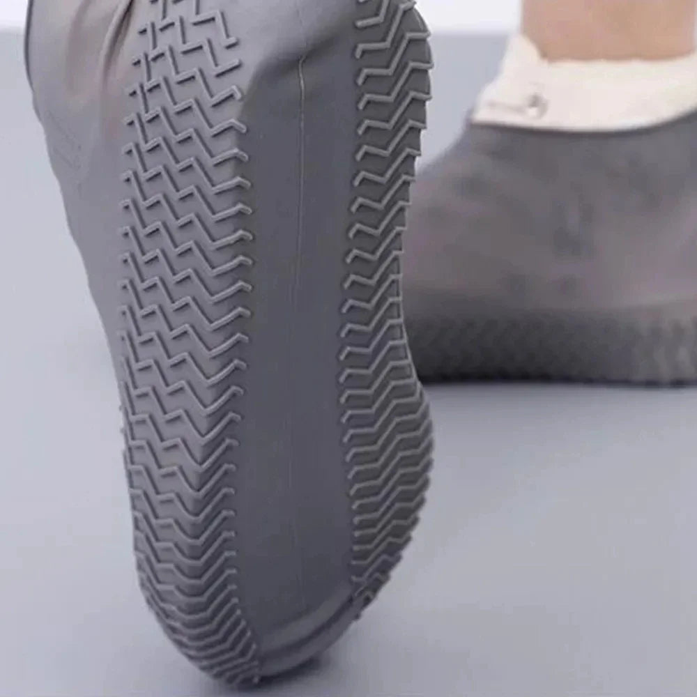 Silicone Waterproof Shoe Covers - Slip-Resistant Reusable Rain Boot Protectors for Outdoor Activities