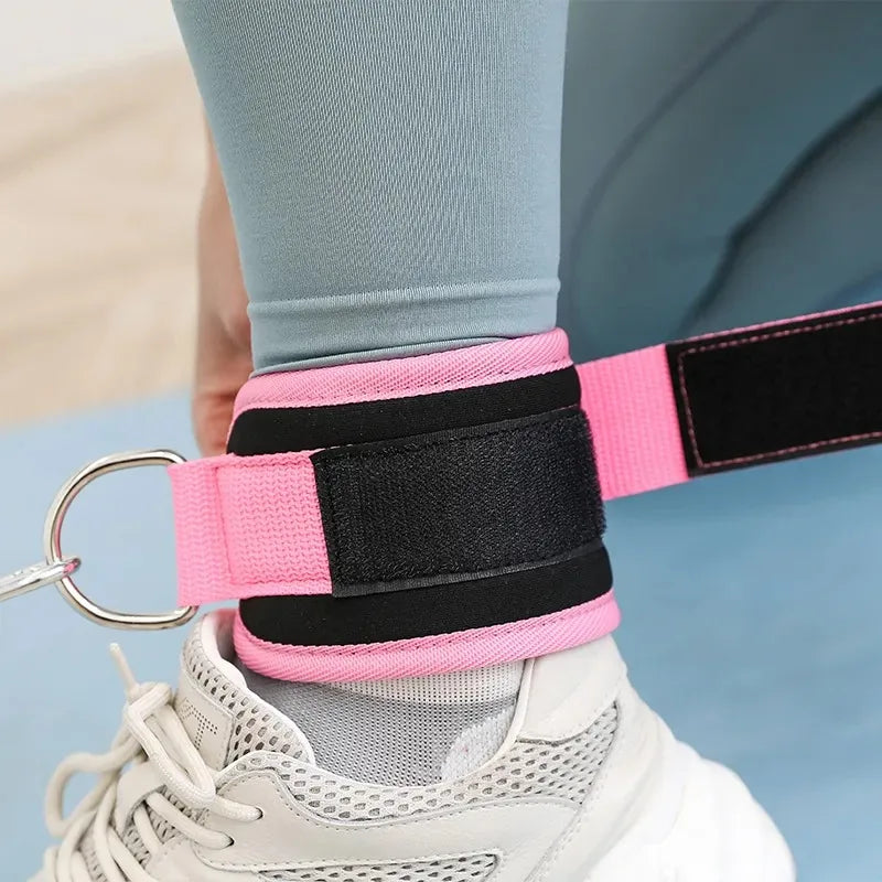 Professional Cable Ankle Straps - Double D-Ring Ankle Cuffs for Gym Workouts