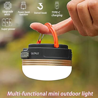 Portable 10W COB+LED Outdoor Lantern - 1800mAh USB Rechargeable Camping Light for Hiking, Fishing & Night Adventures