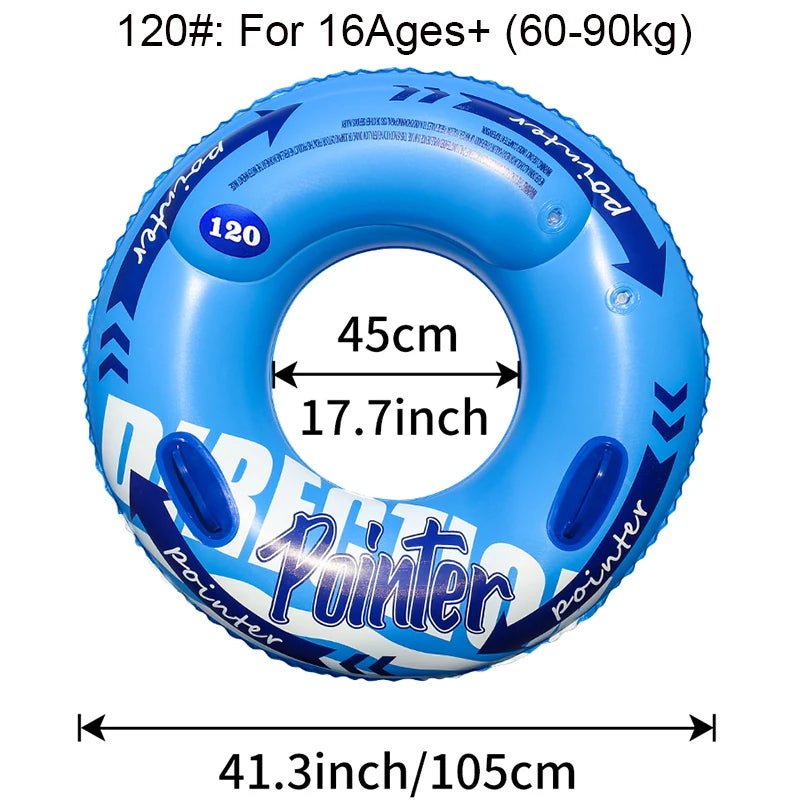 Adult Double Balloon Swimming Ring - Inflatable Pool Float Beach Toy with Inner Tube Design