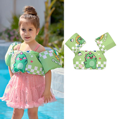 Adjustable Baby Swimming Life Jacket - Cartoon Foam Arm Sleeves with Safety Float Ring for Pool Training