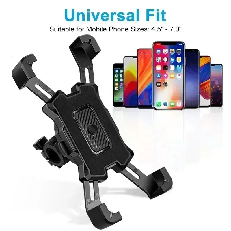 360° Rotatable Phone Mount - Universal Non-Slip Holder for Motorcycle, Mountain Bike & Cycling