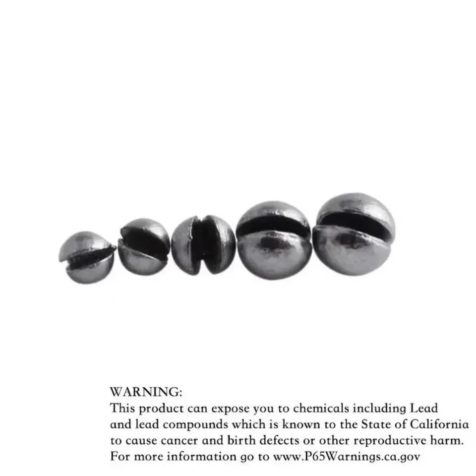 Round Split Shot Fishing Sinkers - 100g Box of 205pcs - Removable Weights for Jig Rigs