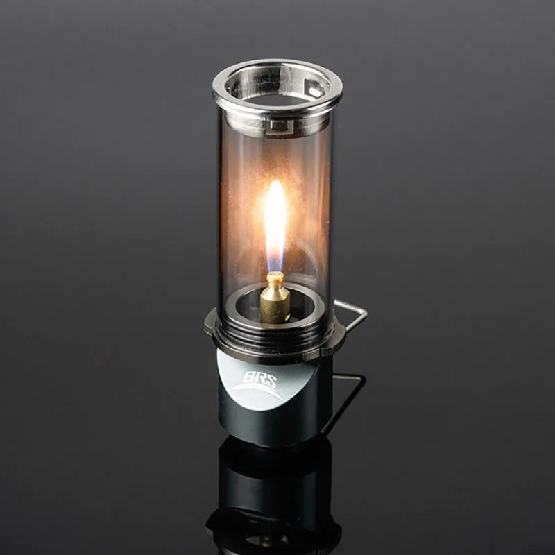BRS-55 Windproof Gas Candle Lamp - Dreamlike Candlelight Tent Lighting for Outdoor Camping
