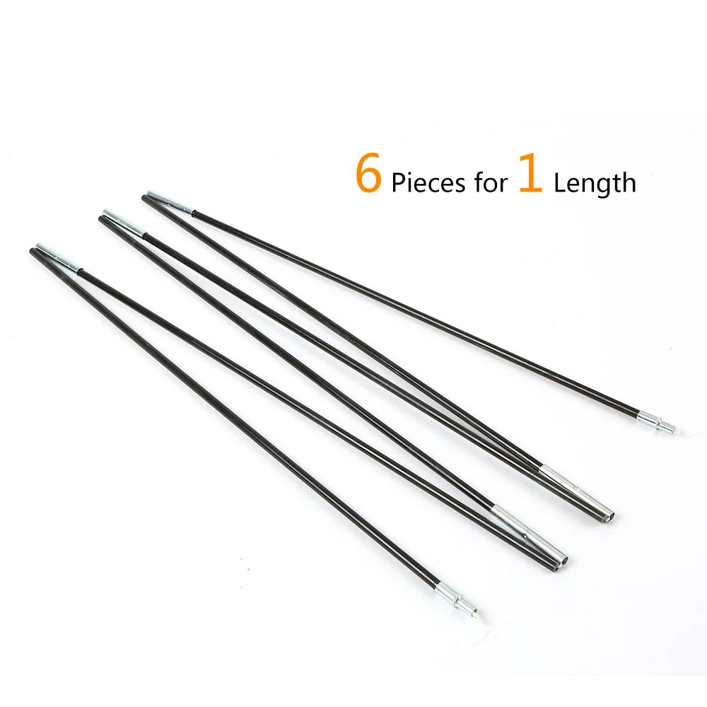Glass Fiber Tent Arc Poles Replacement - 12-Piece Set (1 Pair) for Camping Tents (3.26m/3.4m/3.9m Options)